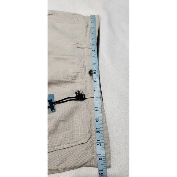 Hang Ten Shorts Size 36 Color Beige 100% Cotton With Pockets - Picture 5 of 12